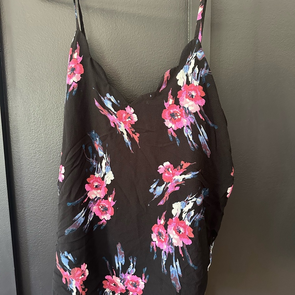 Floral Black Camisole Top